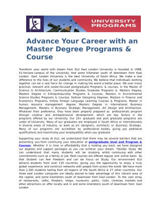 El University - Communication Studies Graduate Programs & Masters Degree