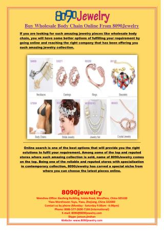 Buy Wholesale Body Chain Online From 8090Jewelry