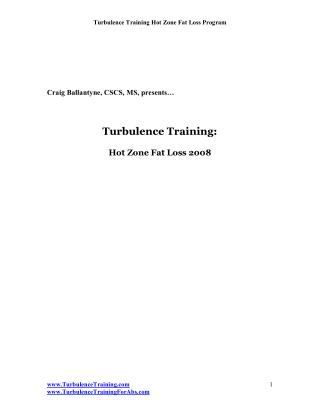 Turbulence Training: Hot Zone Fat Loss 2008