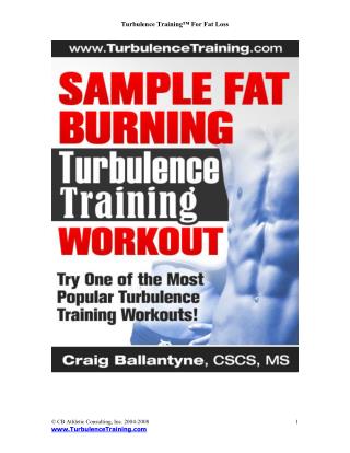 Sample Fat Burning workout