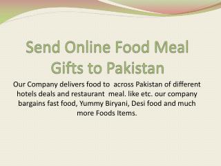 Send Food Meal to Pakistan