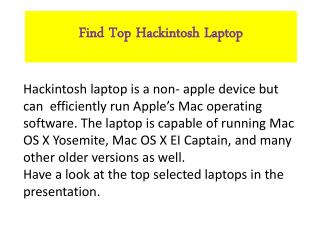 Find the best Hackintosh laptop