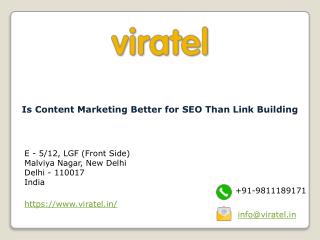 Is Content Marketing Better for SEO Than Link Building