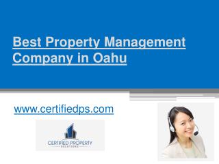 Best Property Management Company in Oahu - www.certifiedps.com
