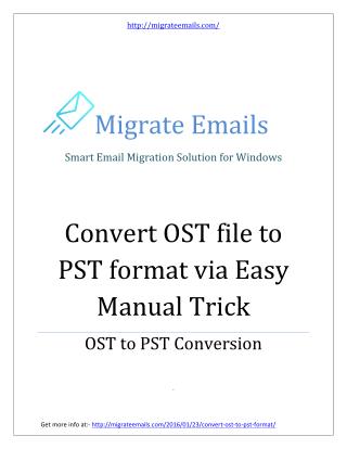 Convert OST into PST