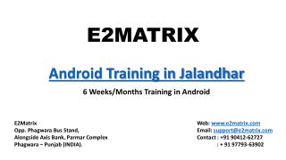 Android Training Institute in Jalandhar