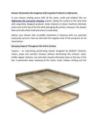 Shower Restoration Re-Imagined with Exquisite Products in Alpharetta
