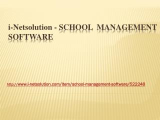 School Management Software - i-Netsolution