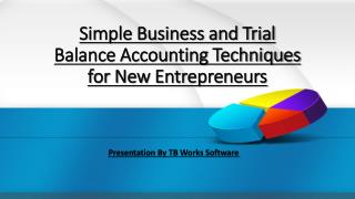 Trial Balance Accounting Techniques for New Entrepreneurs