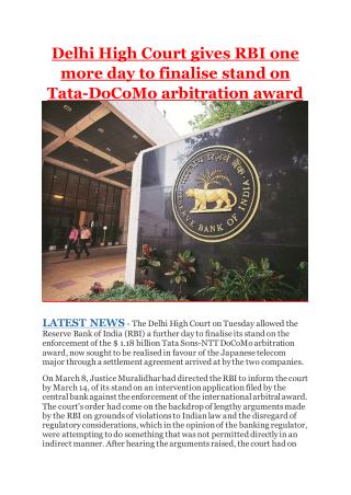 Delhi High Court gives RBI one more day to finalise stand on Tata-DoCoMo arbitration award.pdf