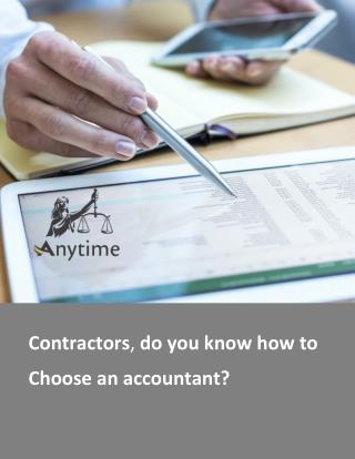 Contractors, do you know how to choose an accountant?