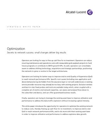 Optimization Services (2010)