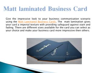 Matt laminated Business Card