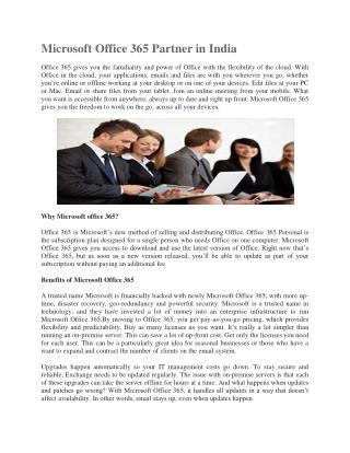 Microsoft Office 365 Partner in India