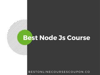 Best Node Js Course