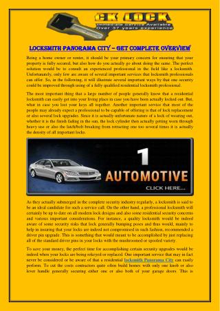 Locksmith Panorama City – Get Complete Overview