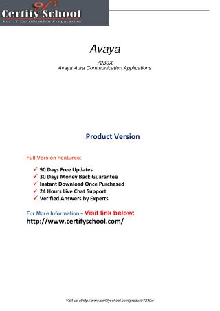 7230X Preparation Guides