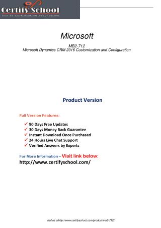 MB2-712 Preparation Guides