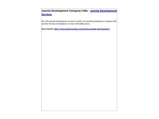 Joomla Development Company India - Joomla Development Services