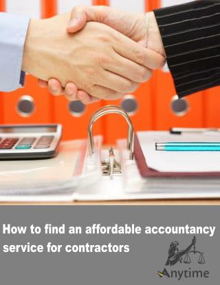 How to find an affordable accountancy service for contractors