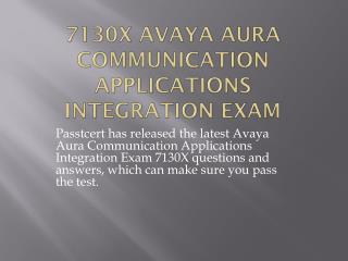 Passtcert Avaya 7130X Questions and answers pdf