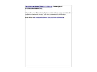 Sharepoint Development Company – Sharepoint Development Services