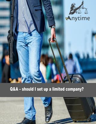 Q&A – should I set up a limited company?