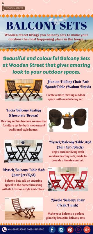 Shop Stylish Balcony Sets Online in India - Wooden Street