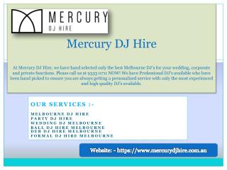 Mercury DJ Hire