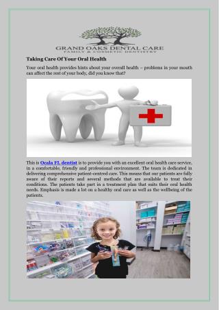 Taking Care Of Your Oral Health