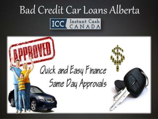 Bad Credit Car Loans Alberta