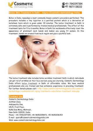 Botox Wrinkle Treatment Delhi – Aayana