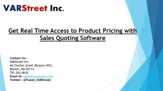 Get Real Time Access to Product Pricing with Sales Quoting Software