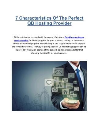 7 Characteristics Of The Perfect QB Hosting Provider