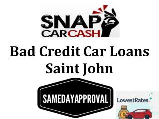 Bad Credit Car Loans Saint John