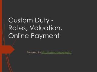 Custom Duty in India