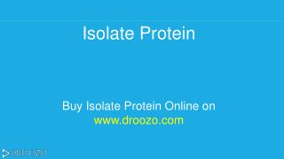 Buy Isolate Protein Powder Supplements Online in India | Droozo.com