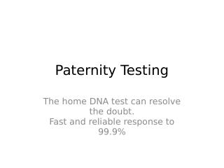 Paternity Testing Services Waco