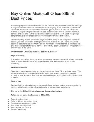 Buy Online Microsoft Office 365 at Best Prices