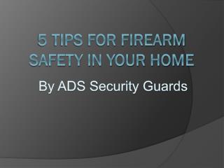 5 Tips for Firearm Safety in Your Home
