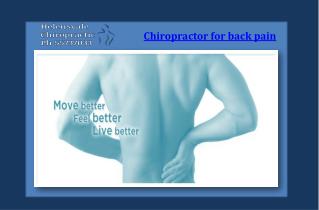 Chiropractor for back pain in QLD