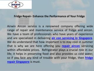 Fridge repair enhance the performance of your fridge