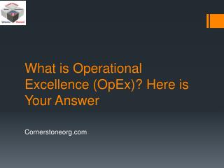 What is Operational Excellence (OpEx)? Here is Your Answer