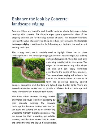 Cement Lawn Edging