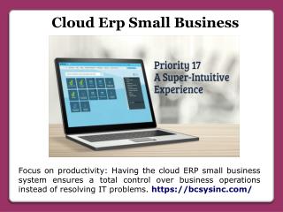 Cloud Erp Small Business