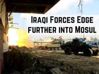 Iraqi forces edge further into Mosul