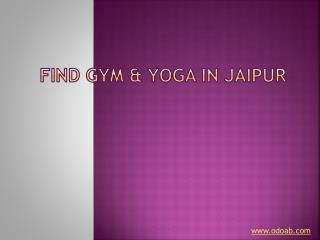Find gym and yoga in jaipur