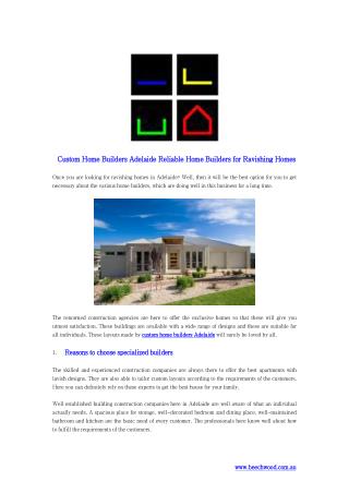 Custom Home Builders Adelaide Reliable Home Builders for Ravishing Homes