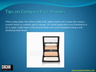 Tips on Compact Face Powder