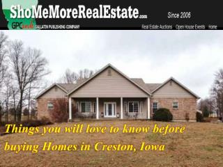 Know the Place before buying Homes in Creston, Iowa